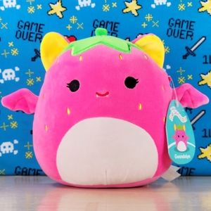 Squishmallow Gwendolyn the Strawberry Bat 8" Halloween Kids Toy Plush NWT